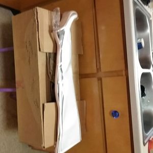 Size 6 clear knee high boots